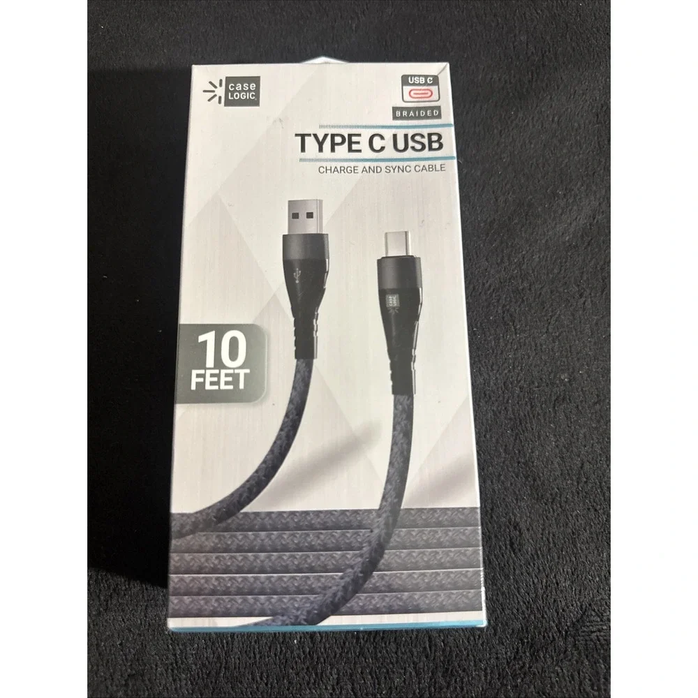 Case Logic Standard Charge & Sync Type C USB Cable 10 Feet Black New
